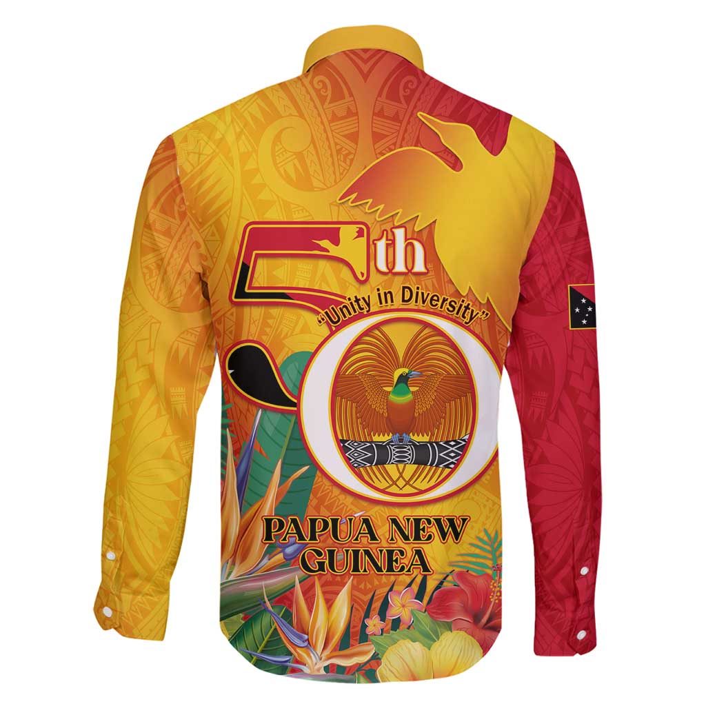 Papua New Guinea Independence Day Family Matching Off Shoulder Short Dress and Hawaiian Shirt 50th Anniversary Unity in Diversity LT14 - Polynesian Pride
