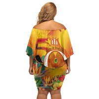 Papua New Guinea Independence Day Family Matching Off Shoulder Short Dress and Hawaiian Shirt 50th Anniversary Unity in Diversity LT14 - Polynesian Pride