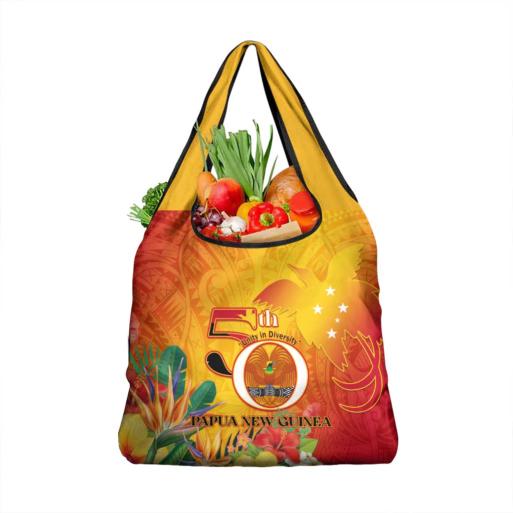 Papua New Guinea Independence Day Grocery Bag 50th Anniversary Unity in Diversity LT14 1-pack One Size Red - Polynesian Pride