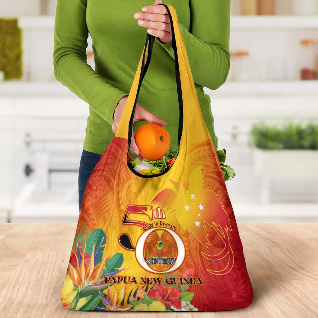 Papua New Guinea Independence Day Grocery Bag 50th Anniversary Unity in Diversity LT14 - Polynesian Pride