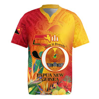 Papua New Guinea Independence Day Rugby Jersey 50th Anniversary Unity in Diversity LT14 Red - Polynesian Pride