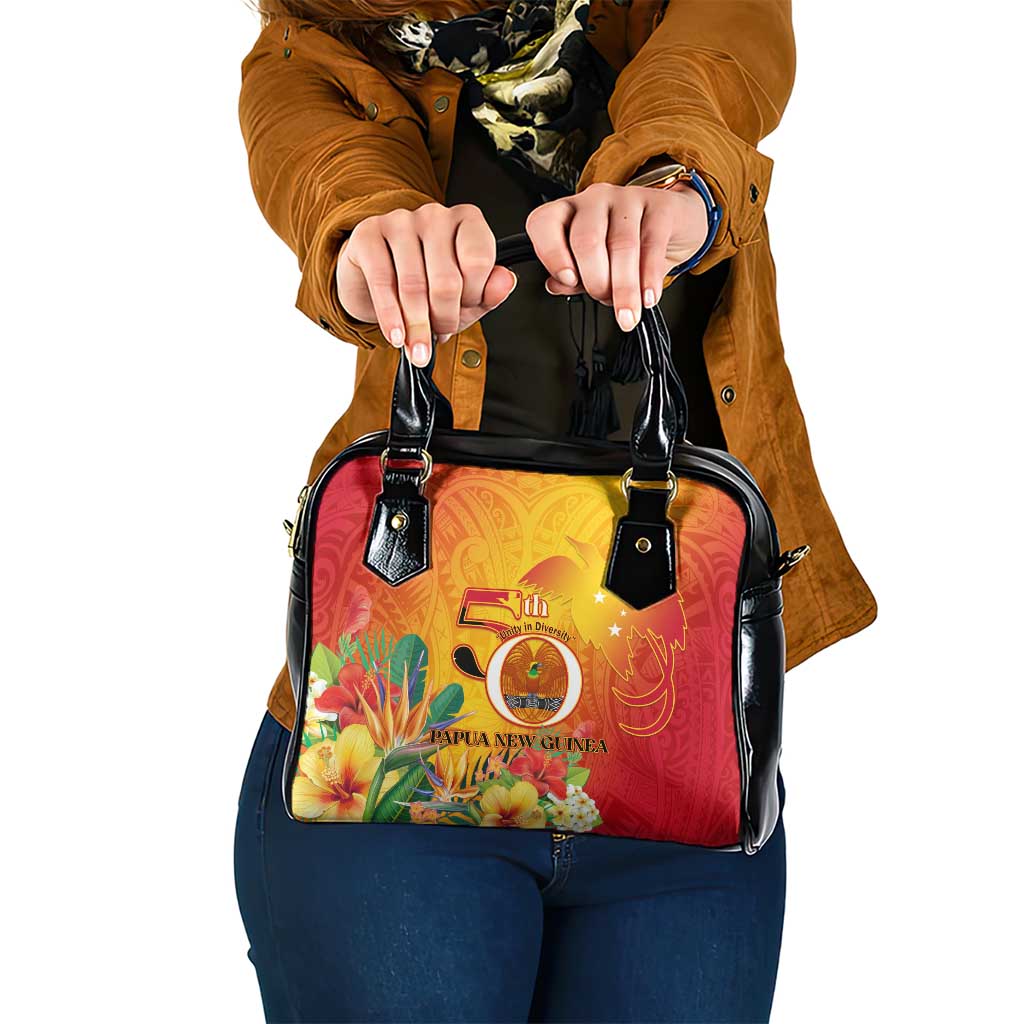Papua New Guinea Independence Day Shoulder Handbag 50th Anniversary Unity in Diversity LT14 One Size Red - Polynesian Pride