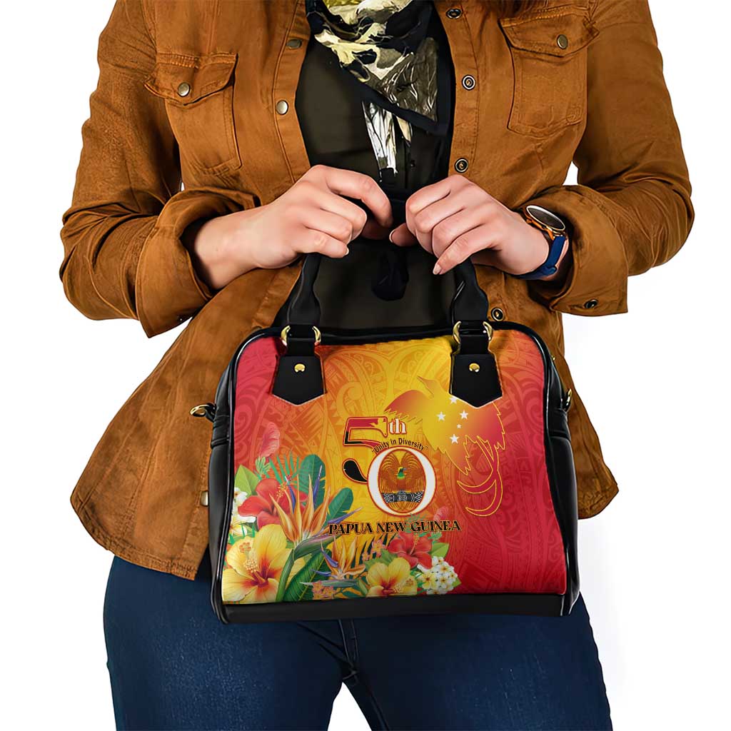 Papua New Guinea Independence Day Shoulder Handbag 50th Anniversary Unity in Diversity LT14 - Polynesian Pride