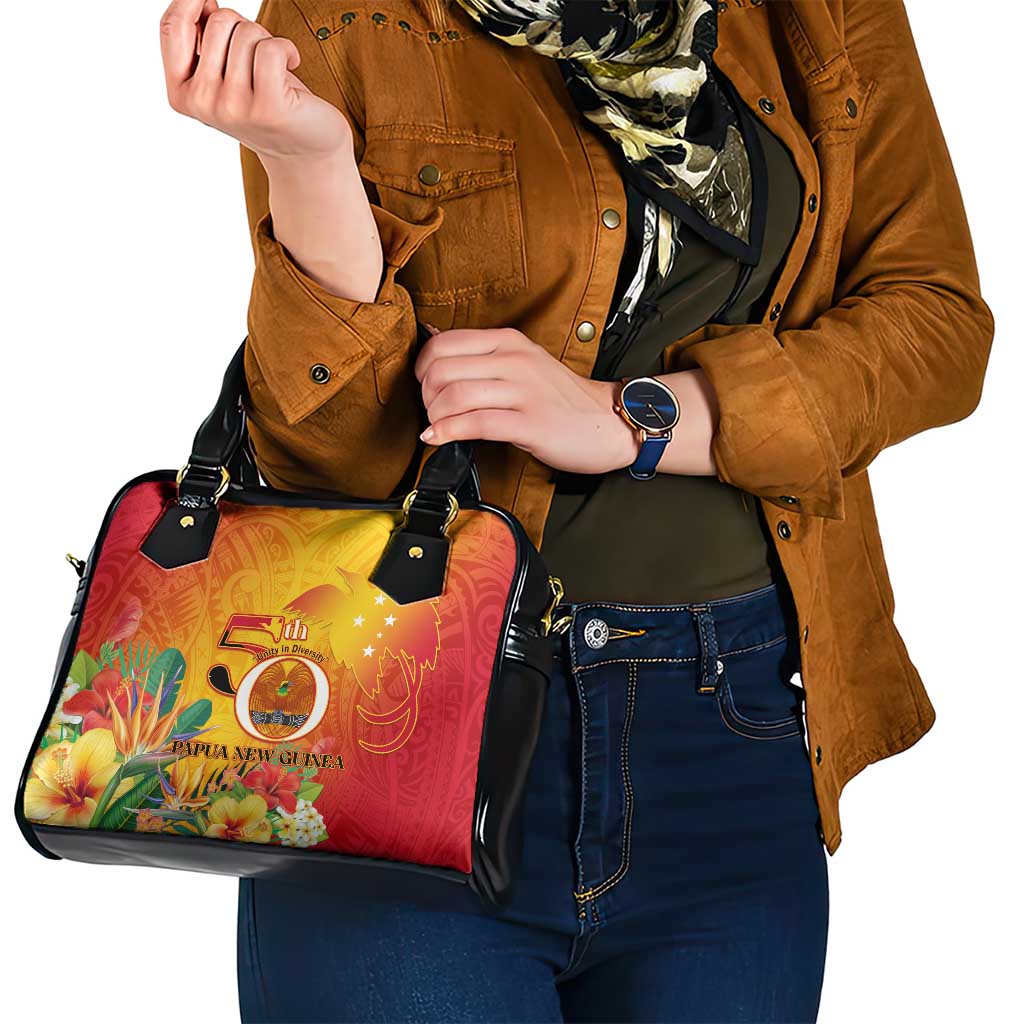 Papua New Guinea Independence Day Shoulder Handbag 50th Anniversary Unity in Diversity LT14 - Polynesian Pride
