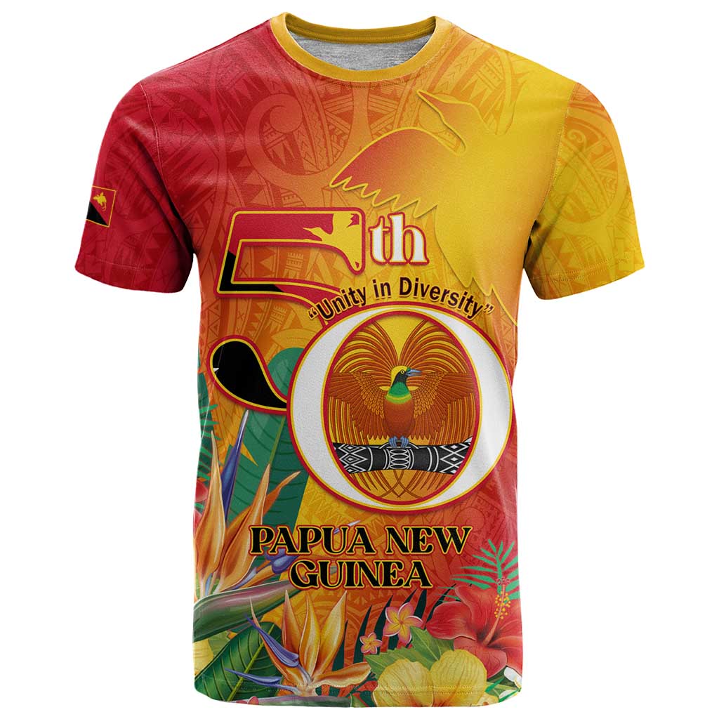 Papua New Guinea Independence Day T Shirt 50th Anniversary Unity in Diversity LT14 Red - Polynesian Pride