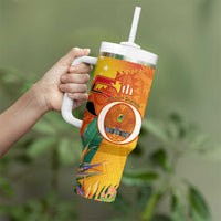 Papua New Guinea Independence Day Tumbler With Handle 50th Anniversary Unity in Diversity