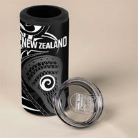 Personalised New Zealand Silver Fern Lacrosse 4 in 1 Can Cooler Tumbler Aotearoa Maori Pattern LT14 - Polynesian Pride