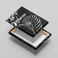 Personalised New Zealand Silver Fern Lacrosse Canvas Wall Art Aotearoa Maori Pattern LT14 - Polynesian Pride