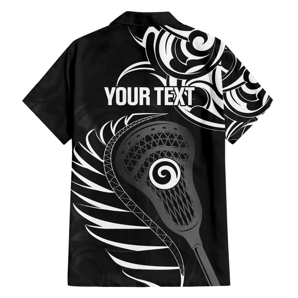 Personalised New Zealand Silver Fern Lacrosse Family Matching Tank Maxi Dress and Hawaiian Shirt Aotearoa Maori Pattern LT14 - Polynesian Pride