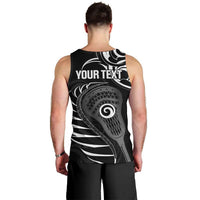Personalised New Zealand Silver Fern Lacrosse Men Tank Top Aotearoa Maori Pattern LT14 - Polynesian Pride