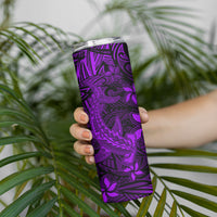 Polynesian Skinny Tumbler Purple Hawaiian Tribal Hammerhead Shark LT14 - Polynesian Pride