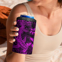 Polynesian 4 in 1 Can Cooler Tumbler Pink Hawaiian Tribal Hammerhead Shark