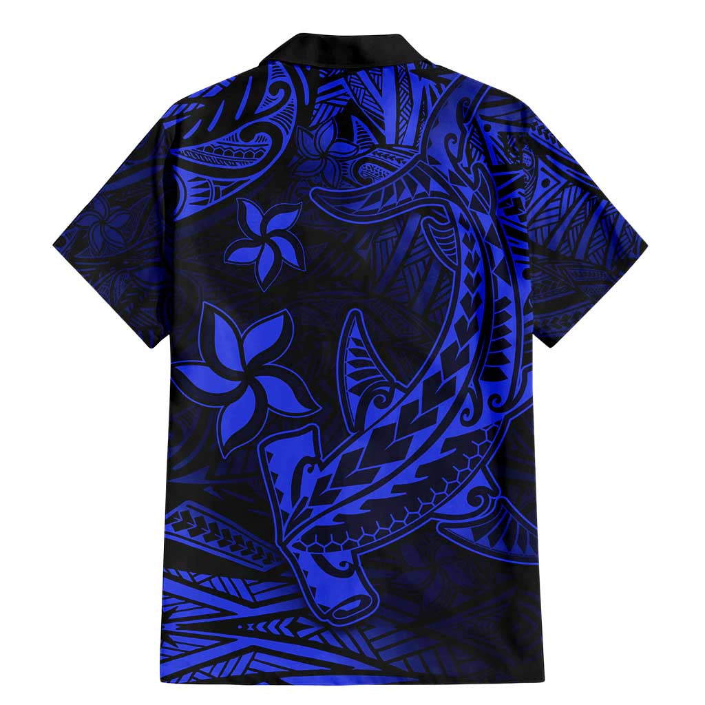 Blue Polynesian Family Matching Outfits Mermaid Dress And Hawaiian Shirt Tribal Hammerhead Shark LT14 - Polynesian Pride