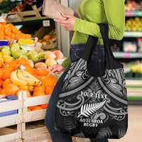 Custom New Zealand Silver Fern Rugby Grocery Bag All Black Since 1892 Aotearoa Moko Maori LT14 - Polynesian Pride