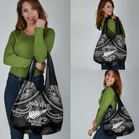 Custom New Zealand Silver Fern Rugby Grocery Bag All Black Since 1892 Aotearoa Moko Maori LT14 - Polynesian Pride