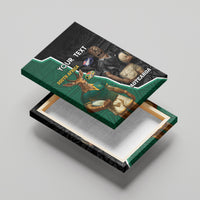 Personalised New Zealand And South Africa Rugby Canvas Wall Art 2024 All Black Springboks Mascots Together LT14 - Polynesian Pride
