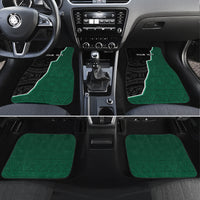 Personalised New Zealand And South Africa Rugby Car Mats 2024 All Black Springboks Mascots Together LT14 Set 4pcs Green - Polynesian Pride
