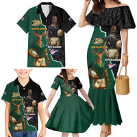Personalised New Zealand And South Africa Rugby Family Matching Mermaid Dress and Hawaiian Shirt 2024 All Black Springboks Mascots Together LT14 - Polynesian Pride