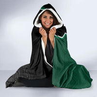Personalised New Zealand And South Africa Rugby Hooded Blanket 2024 All Black Springboks Mascots Together LT14 - Polynesian Pride