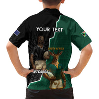 Personalised New Zealand And South Africa Rugby Kid Hawaiian Shirt 2024 All Black Springboks Mascots Together LT14 - Polynesian Pride