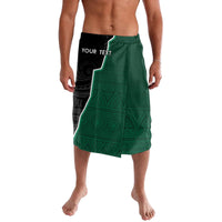 Personalised New Zealand And South Africa Rugby Lavalava 2024 All Black Springboks Mascots Together LT14 Green - Polynesian Pride
