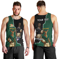 Personalised New Zealand And South Africa Rugby Men Tank Top 2024 All Black Springboks Mascots Together LT14 - Polynesian Pride