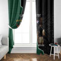 Personalised New Zealand And South Africa Rugby Window Curtain 2024 All Black Springboks Mascots Together LT14 - Polynesian Pride