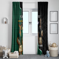 Personalised New Zealand And South Africa Rugby Window Curtain 2024 All Black Springboks Mascots Together LT14 - Polynesian Pride