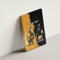 Personalised New Zealand And Australia Rugby Canvas Wall Art 2024 All Black Wallabies Mascots Together LT14 - Polynesian Pride
