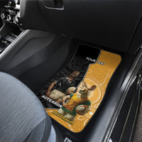 Personalised New Zealand And Australia Rugby Car Mats 2024 All Black Wallabies Mascots Together LT14 - Polynesian Pride