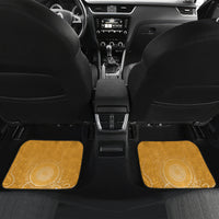 Personalised New Zealand And Australia Rugby Car Mats 2024 All Black Wallabies Mascots Together LT14 Set 2pcs - Back Black - Polynesian Pride