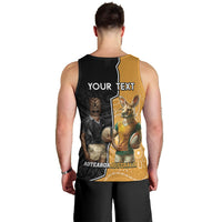 Personalised New Zealand And Australia Rugby Men Tank Top 2024 All Black Wallabies Mascots Together LT14 - Polynesian Pride