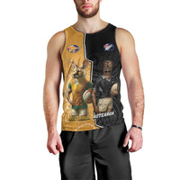 Personalised New Zealand And Australia Rugby Men Tank Top 2024 All Black Wallabies Mascots Together LT14 - Polynesian Pride