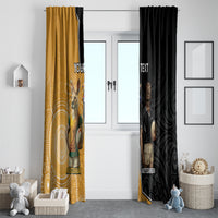 Personalised New Zealand And Australia Rugby Window Curtain 2024 All Black Wallabies Mascots Together LT14 - Polynesian Pride