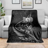 Personalised All Black New Zealand Darts Blanket Aoteroa Fern Maori Galaxy Style LT14 - Polynesian Pride