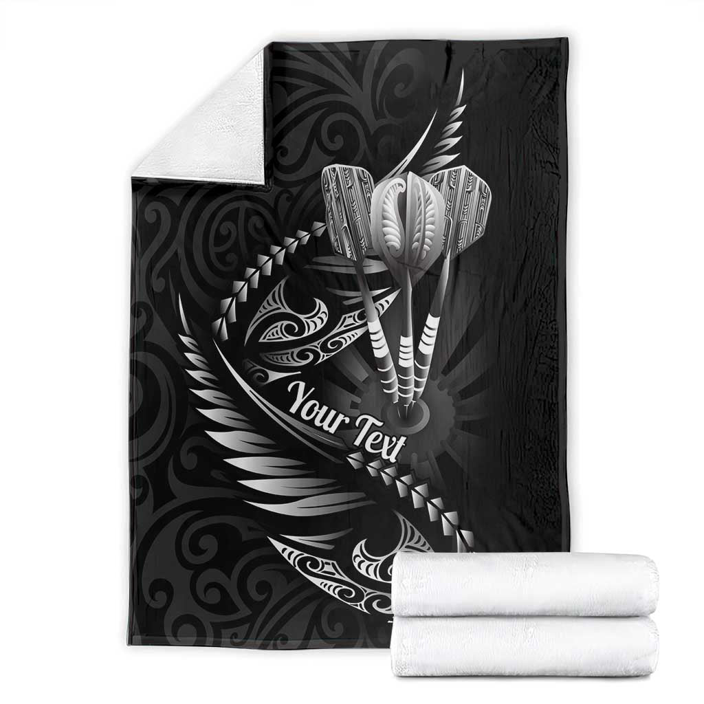Personalised All Black New Zealand Darts Blanket Aoteroa Fern Maori Galaxy Style LT14 - Polynesian Pride