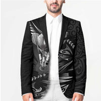 Personalised All Black New Zealand Darts Blazer Aoteroa Fern Maori Galaxy Style - Polynesian Pride