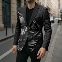 Personalised All Black New Zealand Darts Blazer Aoteroa Fern Maori Galaxy Style - Polynesian Pride