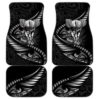 Personalised All Black New Zealand Darts Car Mats Aoteroa Fern Maori Galaxy Style LT14 - Polynesian Pride