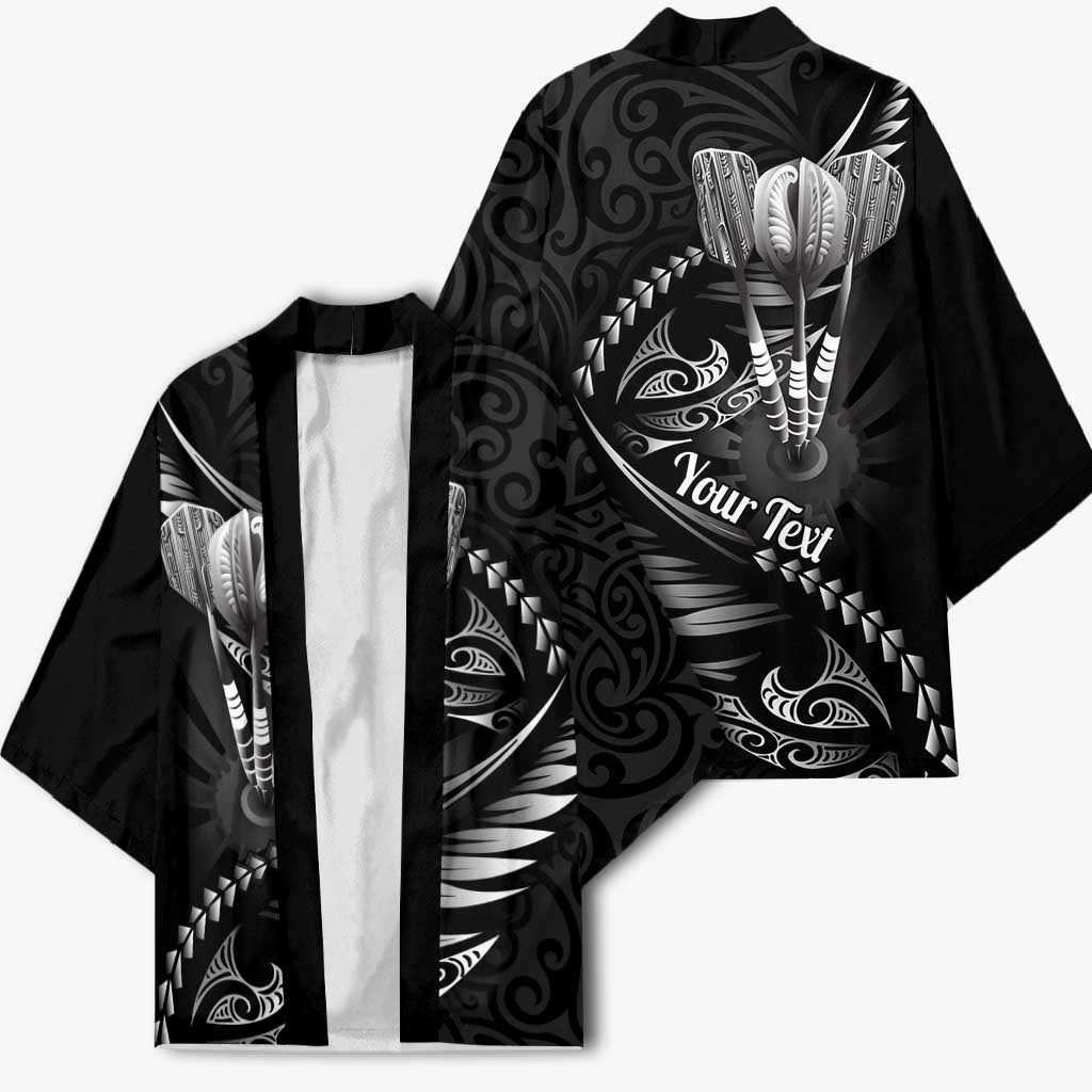 Personalised All Black New Zealand Darts Kimono Aoteroa Fern Maori Galaxy Style - Polynesian Pride