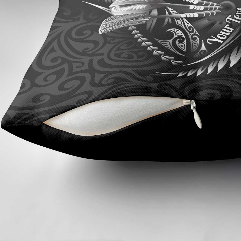 Personalised All Black New Zealand Darts Pillow Cover Aoteroa Fern Maori Galaxy Style - Polynesian Pride