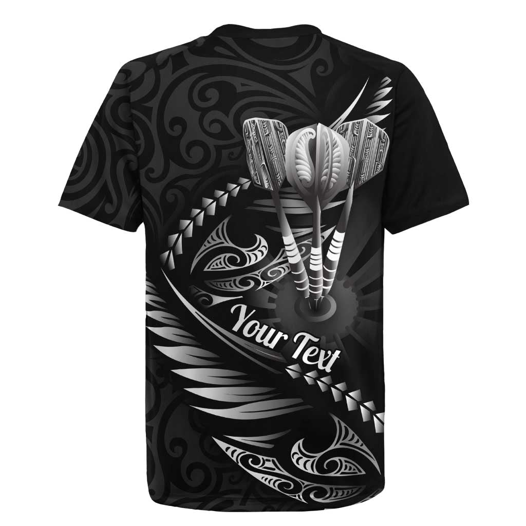 Personalised All Black New Zealand Darts Rugby Jersey Aoteroa Fern Maori Galaxy Style LT14 - Polynesian Pride