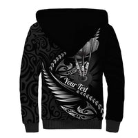 Personalised All Black New Zealand Darts Sherpa Hoodie Aoteroa Fern Maori Galaxy Style LT14 - Polynesian Pride