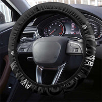 All Black New Zealand Darts Steering Wheel Cover Aoteroa Fern Maori Galaxy Style LT14 - Polynesian Pride
