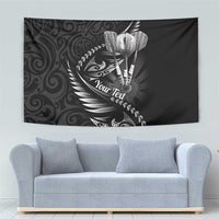 Personalised All Black New Zealand Darts Tapestry Aoteroa Fern Maori Galaxy Style LT14 - Polynesian Pride