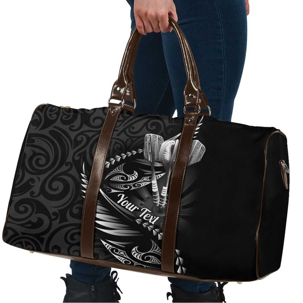 Personalised All Black New Zealand Darts Travel Bag Aoteroa Fern Maori Galaxy Style - Polynesian Pride