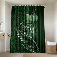 Personalised All Green New Zealand Darts Bathroom Set Aoteroa Fern Maori Galaxy Style - Polynesian Pride
