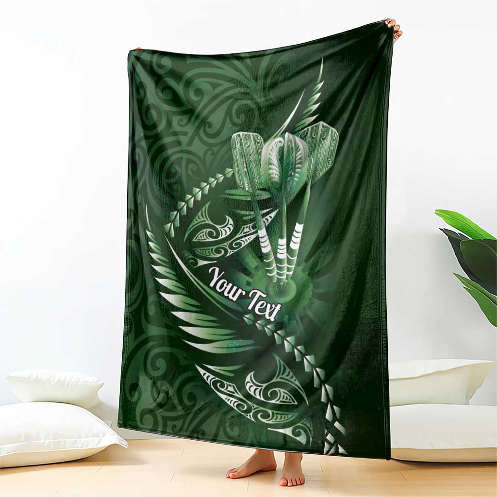 Personalised All Green New Zealand Darts Blanket Aoteroa Fern Maori Galaxy Style LT14 - Polynesian Pride