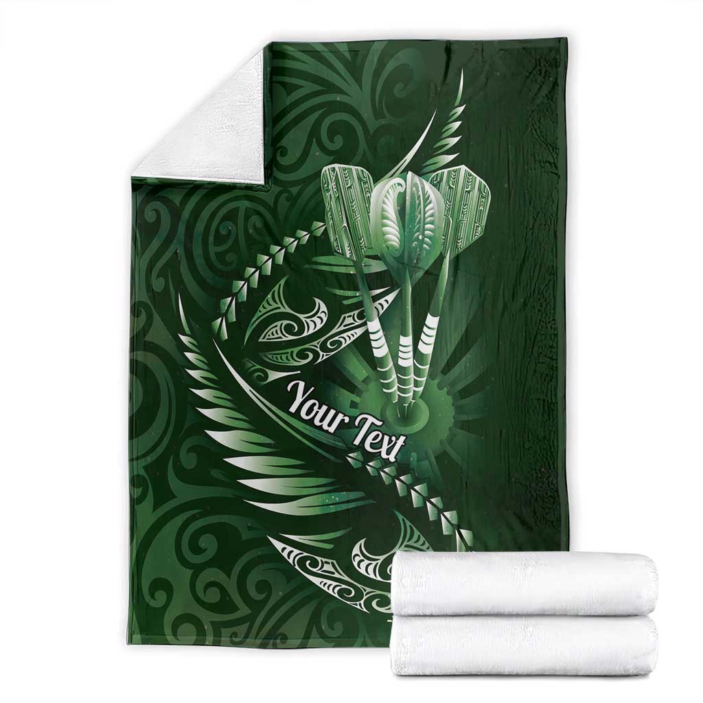 Personalised All Green New Zealand Darts Blanket Aoteroa Fern Maori Galaxy Style LT14 - Polynesian Pride