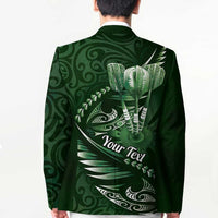Personalised All Green New Zealand Darts Blazer Aoteroa Fern Maori Galaxy Style - Polynesian Pride